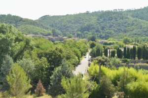 Vue sur le village de Générargues